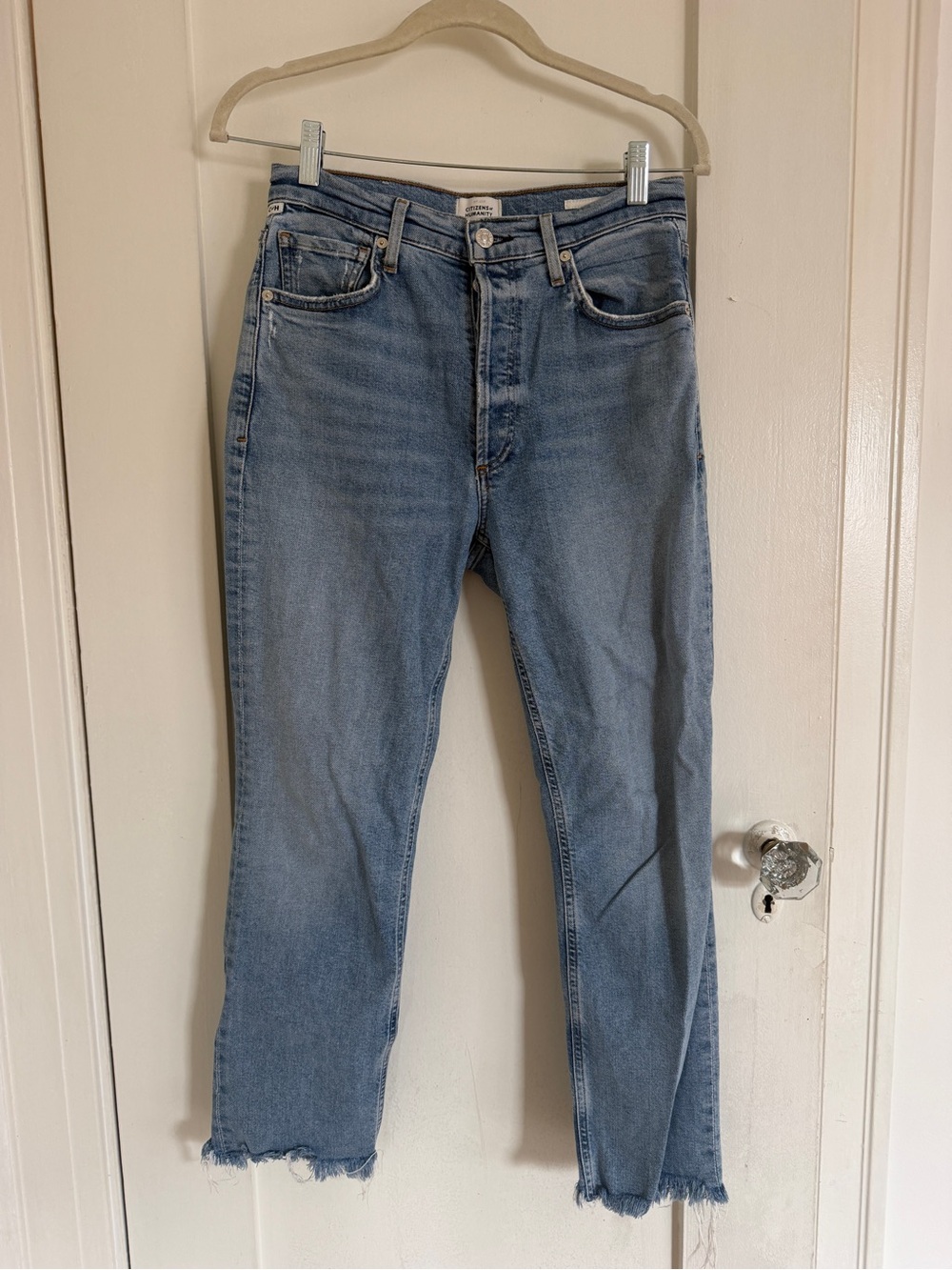 Citizens Of Humanity Light Blue Cropped Ankle Jeans
